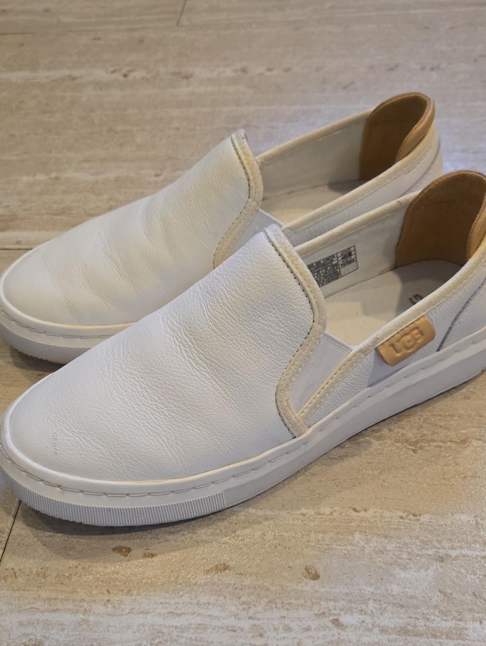 UGG White Slip-On Loafers